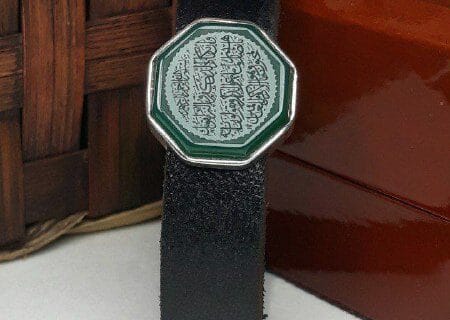 دستبند مردانه عقیق سبز کد 81