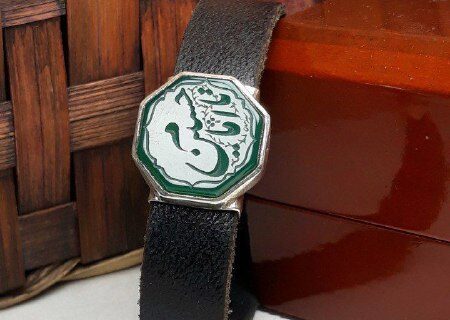 دستبند مردانه عقیق سبز کد 272