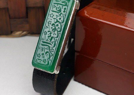 دستبند مردانه عقیق سبز کد 331