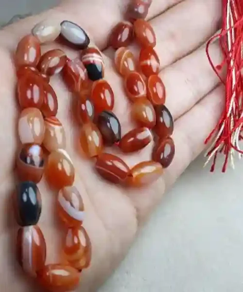 تسبیح 33 دانه عقیق سلیمانی کد 1486