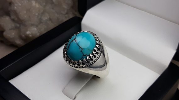 انگشتر مردانه فیروزه کد 2129