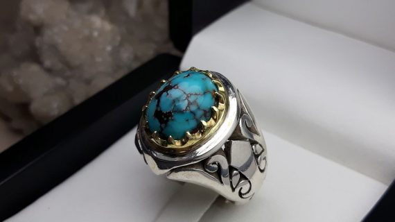 انگشتر مردانه فیروزه کد 2132
