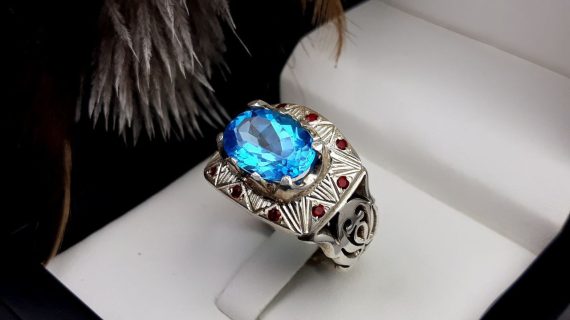 انگشتر مردانه توپاز کد 2161