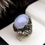 انگشتر مردانه عقیق یمنی کبود کد 2095