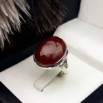 انگشتر مردانه عقیق یمنی سرخ خوش رنگ کد 2063