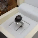 انگشتر زنانه عقیق باباقوری یمنی کد 2169