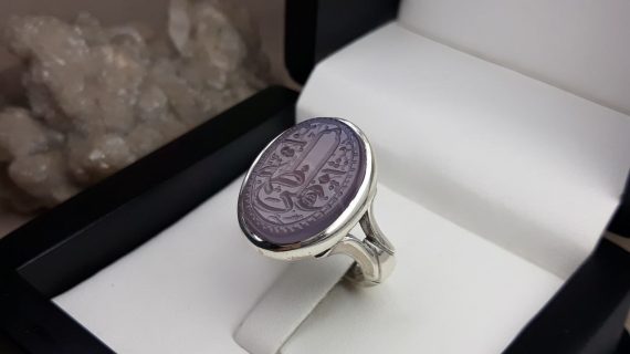 انگشتر مردانه عقیق کبود کد 2100