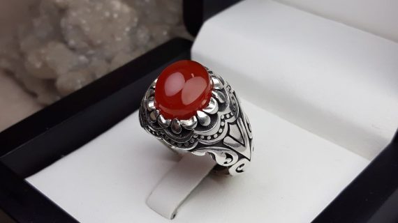 انگشتر مردانه عقیق یمنی کد 2081