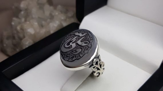 انگشتر مردانه عقیق یمنی کد 2179