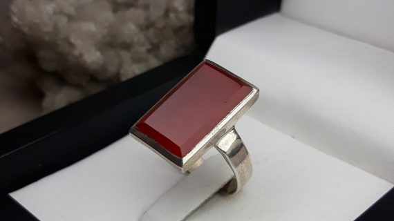 انگشتر مردانه عقیق قرمز کد 2205