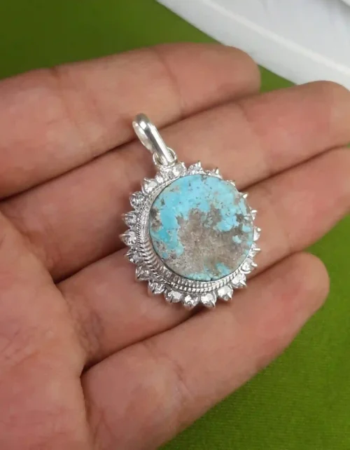 مدال فیروزه اصل نیشابور + با حرز کبیر امام جواد کد59