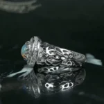 انگشتر نقره کد 3665 از نمای دیگر