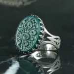 انگشتر نقره کد 3689 از نمای دیگر