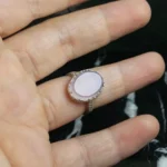 انگشتر نقره زنانه عقیق سوسنی طرح گندم کد 3714