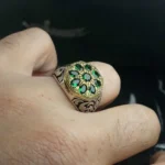 انگشتر طرح زمرد کد 3717 - تصویر 4