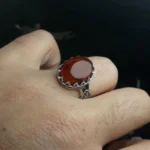 انگشتر عقیق یمنی پرتقالی کد 3719 - تصویر 4