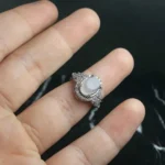 انگشتر عقیق یمنی کبود کد 3722 - تصویر 4