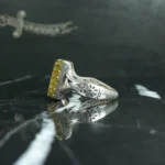 انگشتر عقیق زرد خطی کد 3733 - تصویر 4