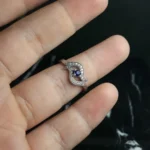 انگشتر طرح یاقوت کبود کد 3736 - تصویر 3