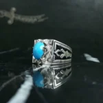 انگشتر فیروزه عجمی درجه یک کد 3745 - تصویر 3